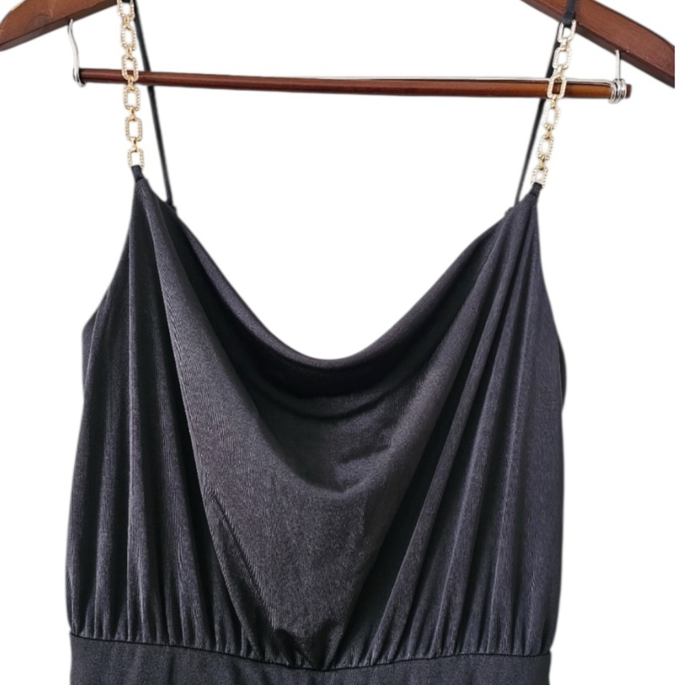 Jason Wu Emmett Black Cowl Neck Jumpsuit Size M Jewel Straps Dressy - Picture 8 of 13